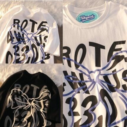 Graphic Bow Printed T-shirt