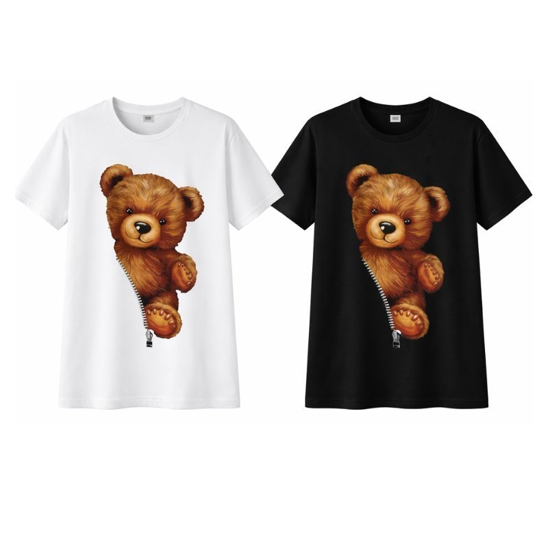 1-7.jpg Zip Bear T-shirt - Image 1