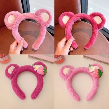 Strawberry Bear Plush Headband