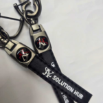 JY Solution Hub Keychain Strap (Metal Hook) – Black