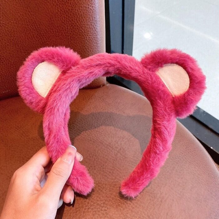 Strawberry Bear Plush Headband - Image 3
