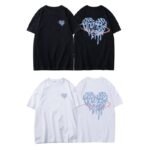 Graffiti Heart Blue Print T-shirt