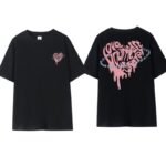 Graffiti Heart Pink Print T-shirt - Image 2