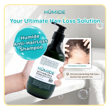 HUMIDE Anti-Hair Loss & Repair Solution Shampoo | Strengthens & Restores Damaged Hair (500 ml)