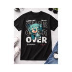 🖤 Hatsune Anime Graphic T-Shirt – “OVER LOVE MUSIC” Design