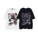 Outer Space Graphic Oversized T-Shirt (White / Black)