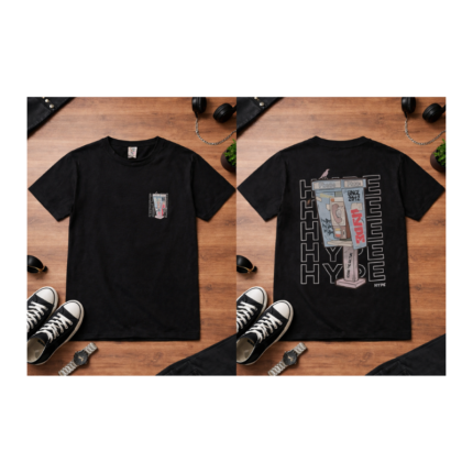 HYPE Phone Booth Graphic T-Shirt (Front & Back Print)