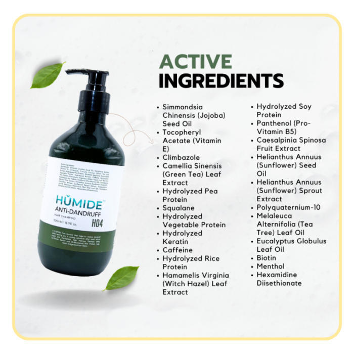 HUMIDE Anti-Dandruff Hair Shampoo | For Oily, Itchy & Combination Scalp (500 ml) - Image 3