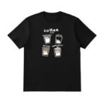 Cartoon Cat American Coffee Printed T-shirt - Image 3
