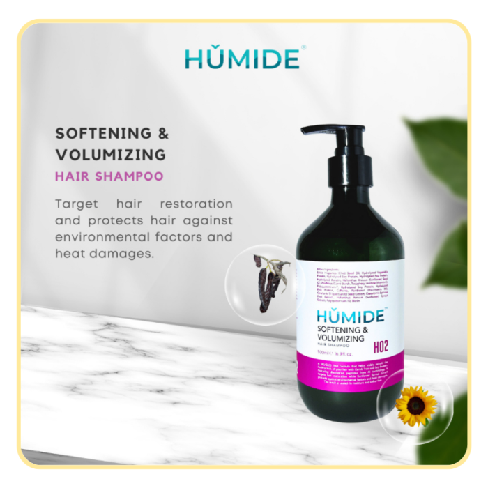 HUMIDE Softening & Volumizing Hair Shampoo | For Thin & Dry Hair (500 ml) - Image 5