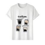 Cartoon Cat American Coffee Printed T-shirt - Image 4