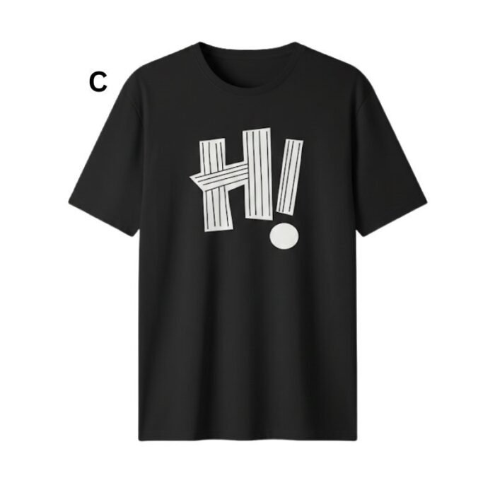 Trendy streetwear HI T-shirt - Image 4