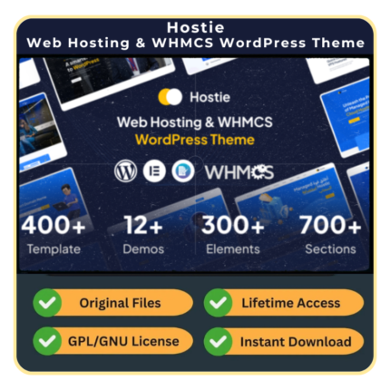 Hostie – Web Hosting & WHMCS WordPress Theme (GPL | Latest Version 2.3.5)