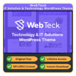 Webteck – IT Solution & Technology WordPress Theme (GPL | Latest Version 2.0)