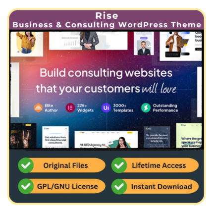 Rise – Business & Consulting WordPress Theme (GPL | Latest Version 4.3.1)