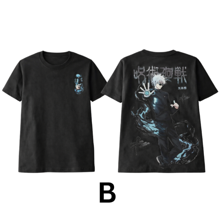 Gojo Satoru Anime T-Shirt – Jujutsu Kaisen Oversized Cotton Tee - Image 3