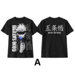 Gojo Satoru Anime T-Shirt – Jujutsu Kaisen Oversized Cotton Tee - Image 2