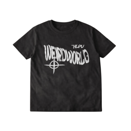 HLPU Weirdworld Graphic T-Shirt – Streetwear Unisex Cotton Tee (Black)