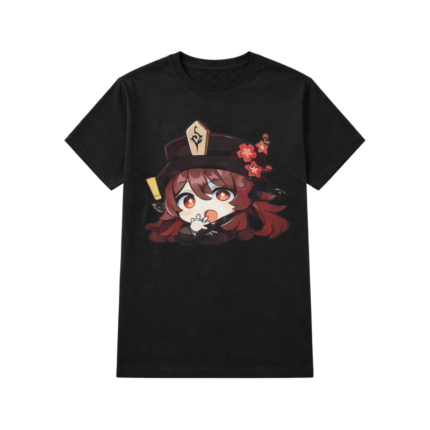 Anime Chibi Graphic Black T-Shirt