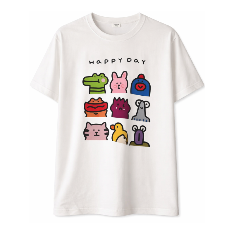 Product-78.png T-SHIRT minimalist “HAPPY DAY” - Image 1