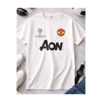 ⚽ Manchester-Inspired Football T-Shirt – “AON Champions” Design