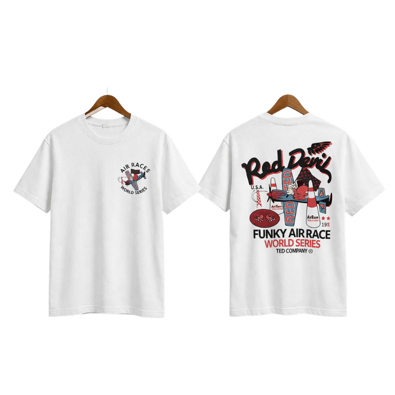 Product-87.png Red Devil Air Race T-Shirt (Front & Back) - Image 1