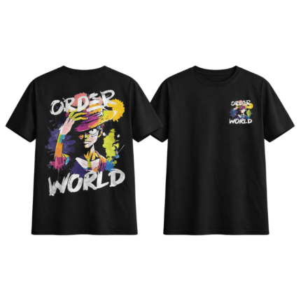 🖤 ORDER WORLD Graphic T-Shirt (Front & Back Print)