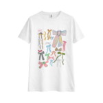 🎀 Cute Ribbon Aesthetic Graphic T-Shirt (White)