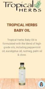 Tropical Herbs Baby Oil - 60ml - Image 2