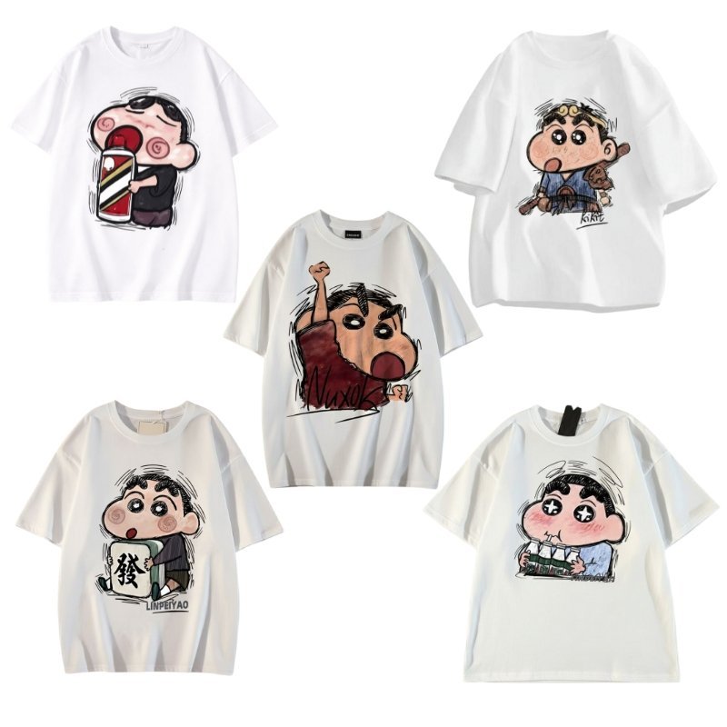 22-1.jpg Sinchan T-Shirt Series (White Edition) - Image 1