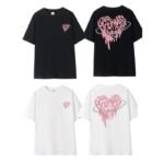Graffiti Heart Pink Print T-shirt