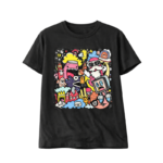 Unisex Cartoon Doodle Graphic T-Shirt - Image 2