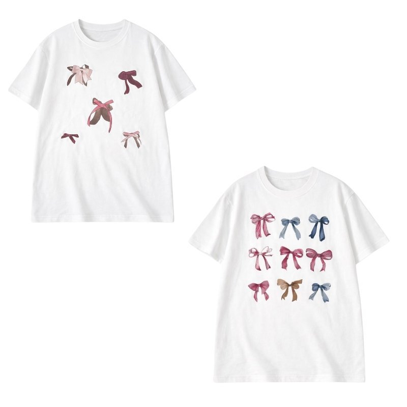 5.jpg Multiple Bow Printed T-Shirt - Image 1
