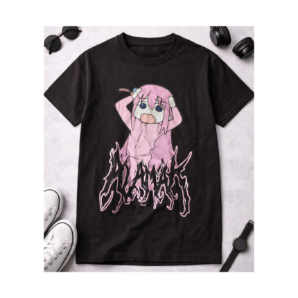 Bochi Graphic Black Cotton T-Shirt | Streetwear Oversized Tee | Unisex Casual Wear