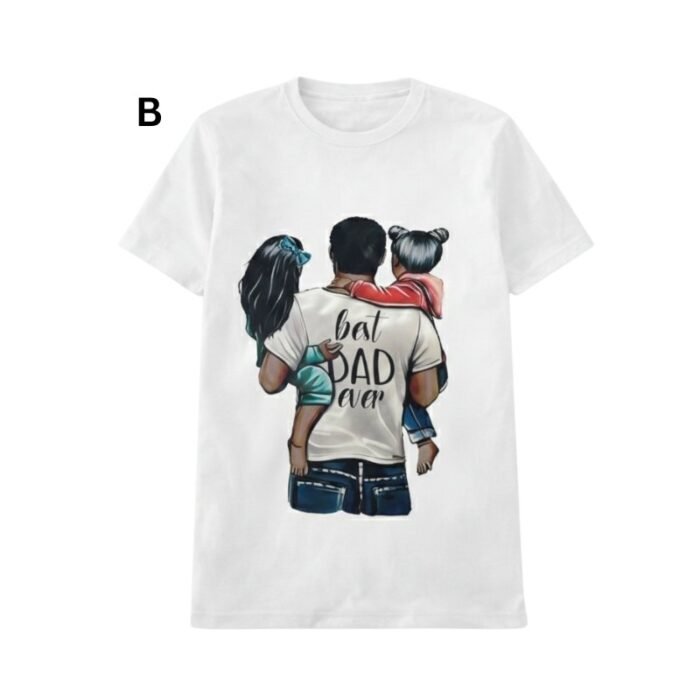 Best Daddy Printed T-shirt - Image 3