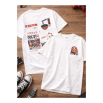 Unisex Japanese Graphic T-Shirt – Daruma & Street Art Print (Front & Back)